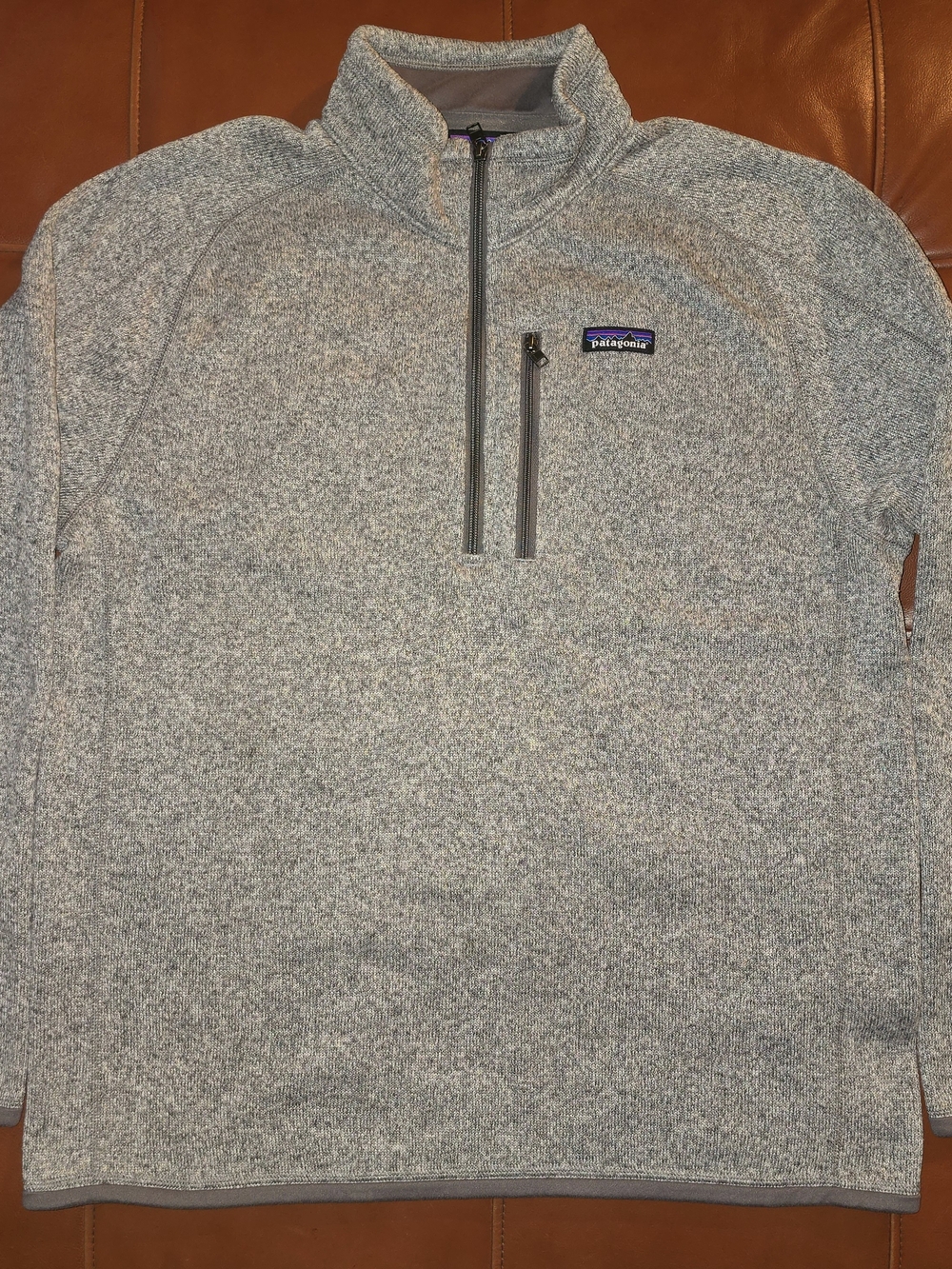 Patagonia Men's Gray Fleece Zip-Up Sweater